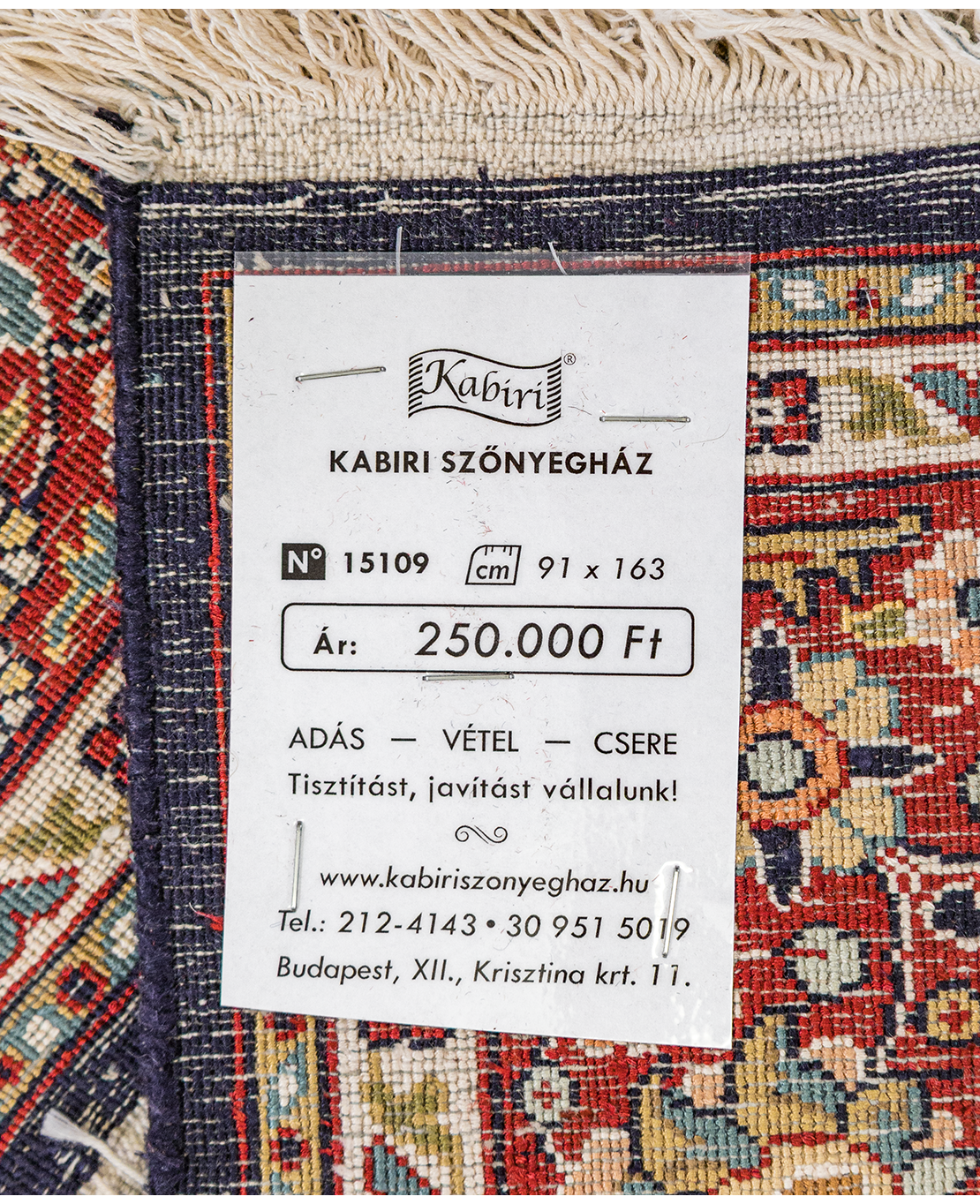 Kasmíri selyem kézi szőnyeg - Image 6
