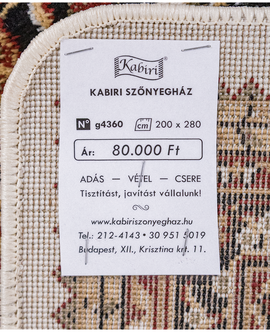 Klasszik csempemintás gépi szőnyeg - Image 6