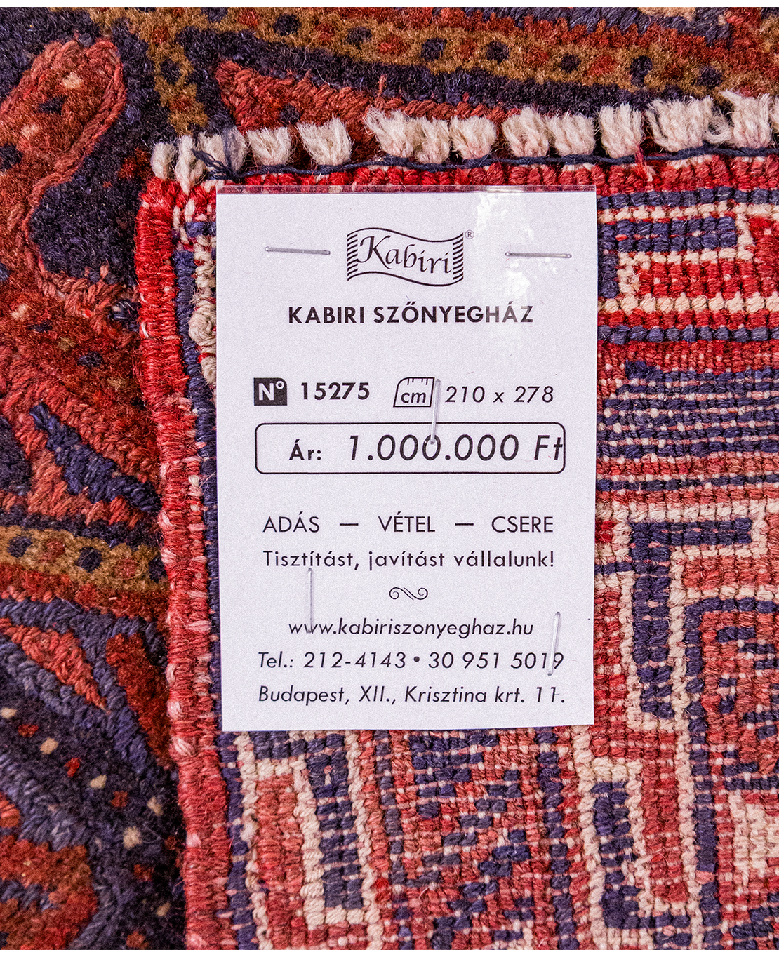 Szuper Nachoni vegyes technikával készült kézi gyapjú szőnyeg - Image 7