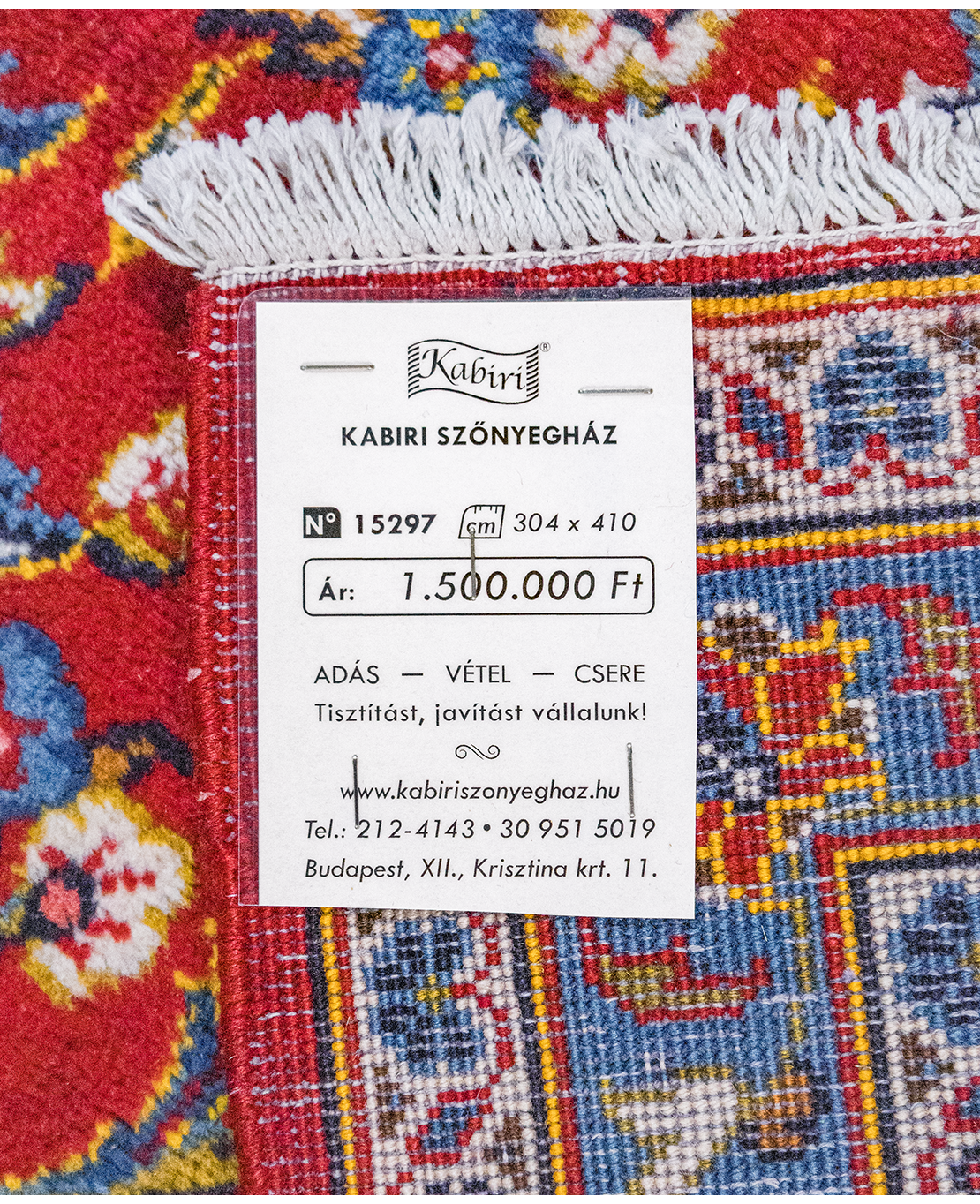 Iráni keshan kézi gyapjú szőnyeg - Image 6