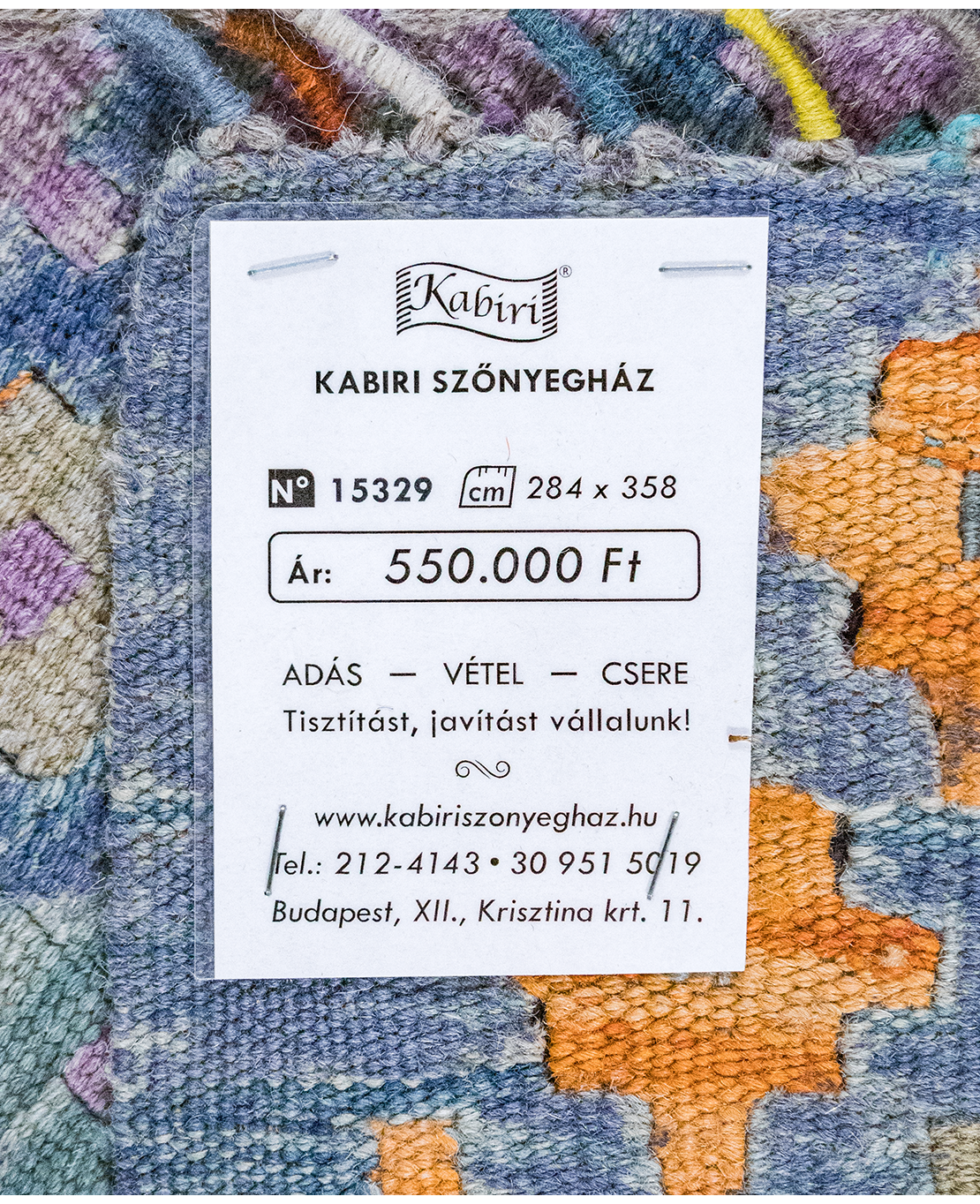 Tradicionális kézi gyapjú kelim - Image 5
