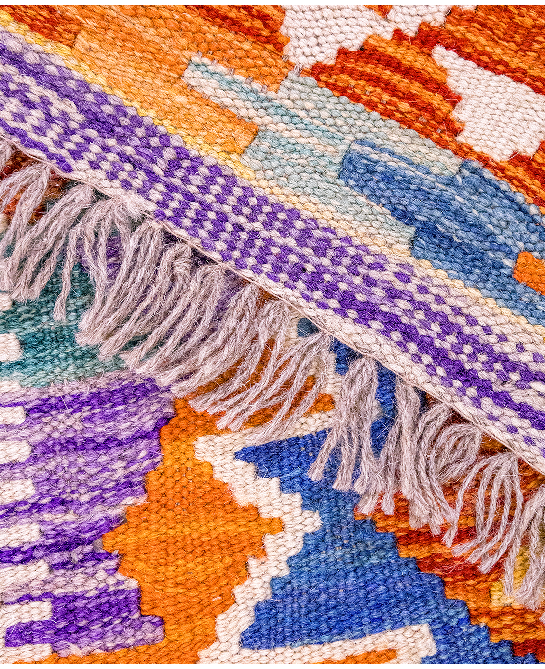 Tradicionális kézi gyapjú kelim - Image 4