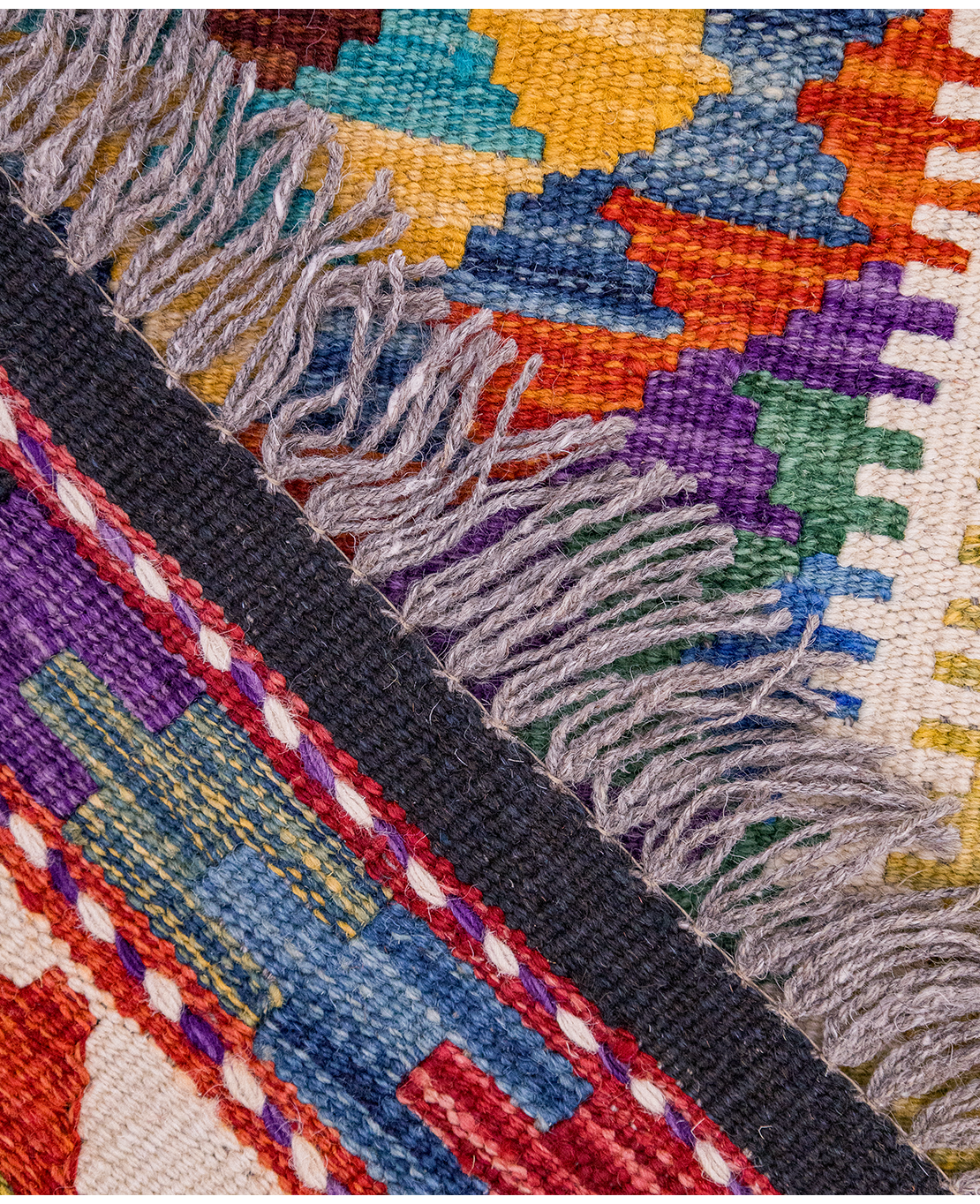 Csobi vintage kézi gyapjú kelim - Image 4