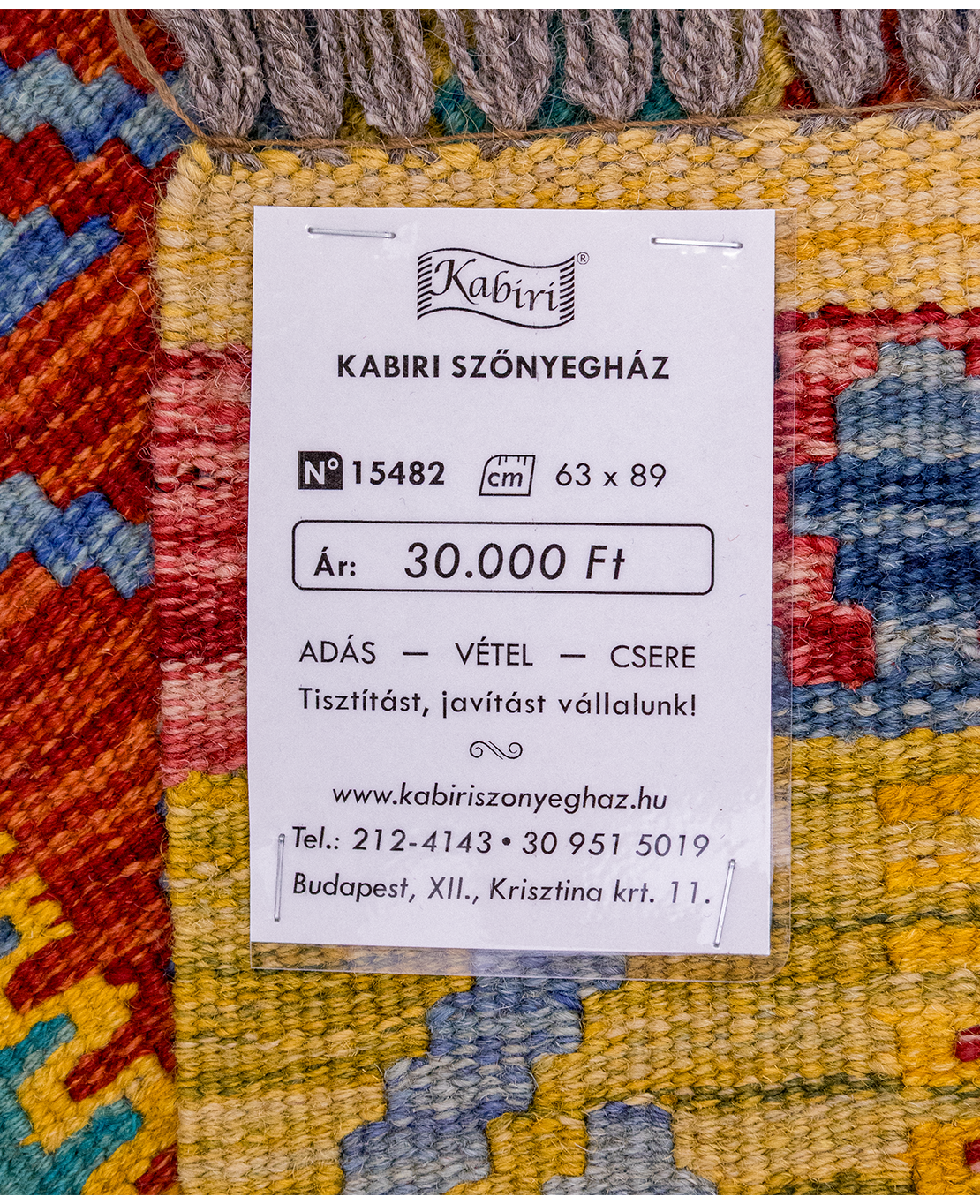 Csobi vintage kézi gyapjú kelim - Image 5