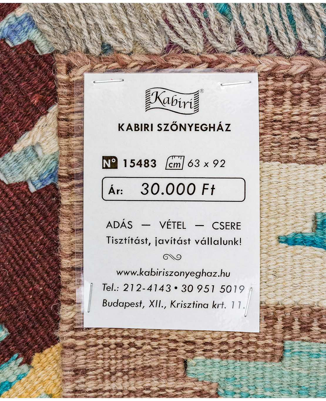 Csobi vintage kézi gyapjú kelim - Image 5
