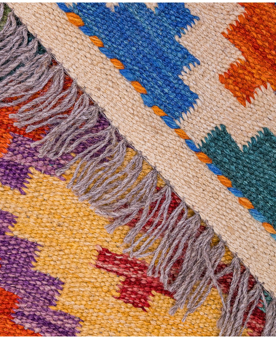 Csobi vintage kézi gyapjú kelim - Image 4