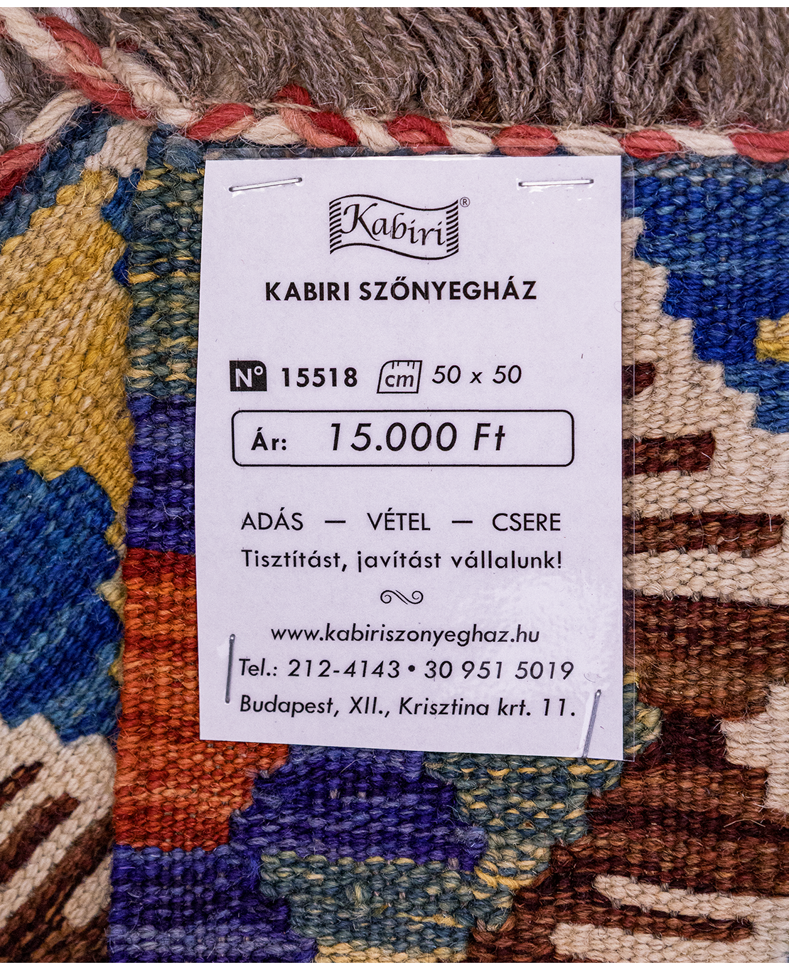 Csobi vintage kézi gyapjú kelim - Image 5