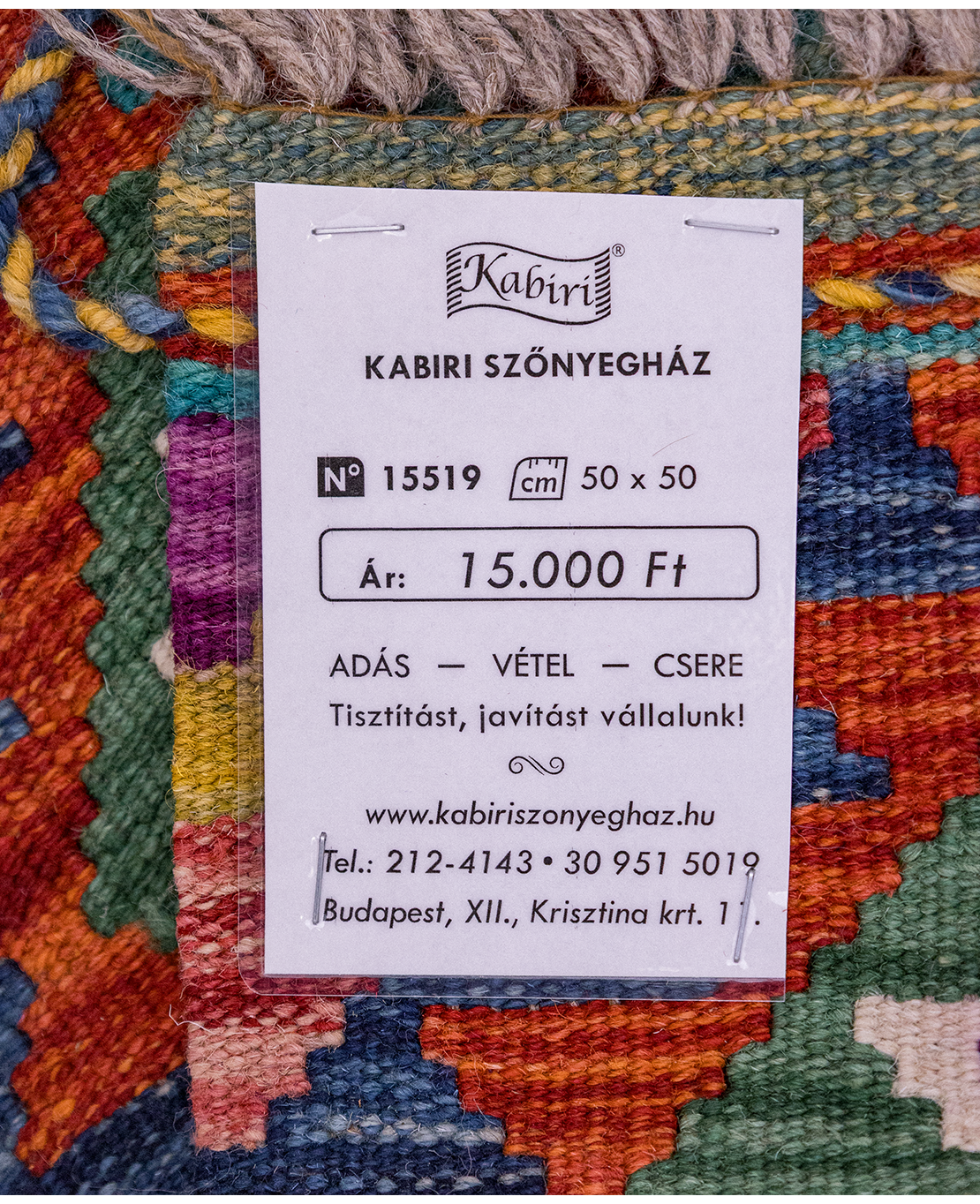 Csobi vintage kézi gyapjú kelim - Image 5
