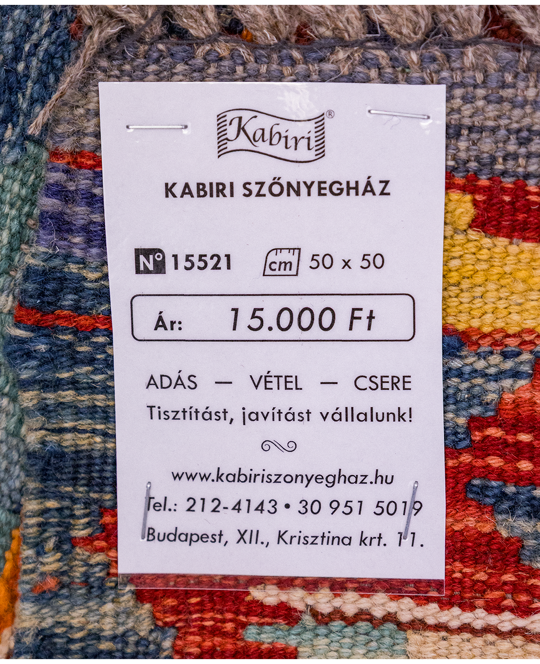 Csobi vintage kézi gyapjú kelim - Image 5
