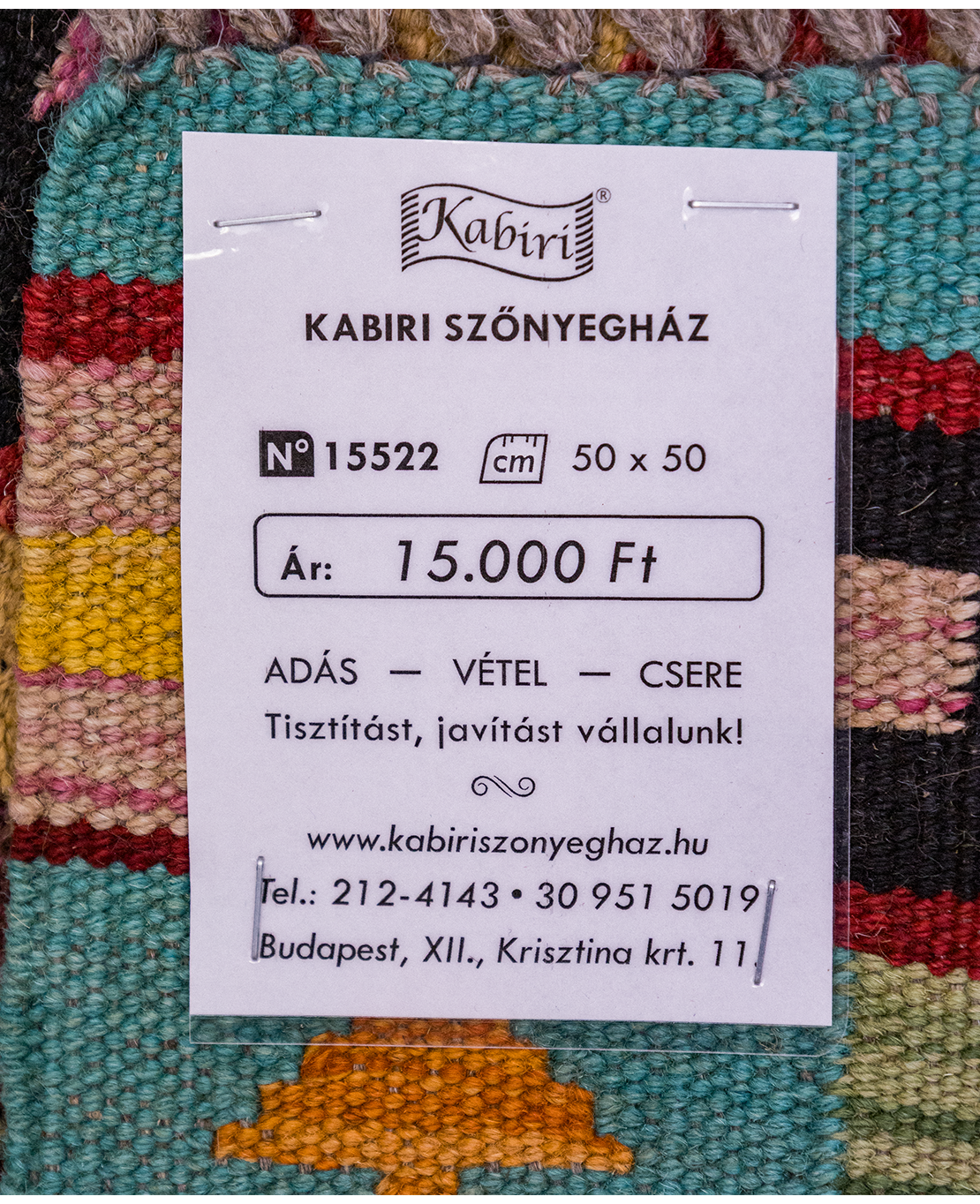 Csobi vintage kézi gyapjú kelim - Image 5