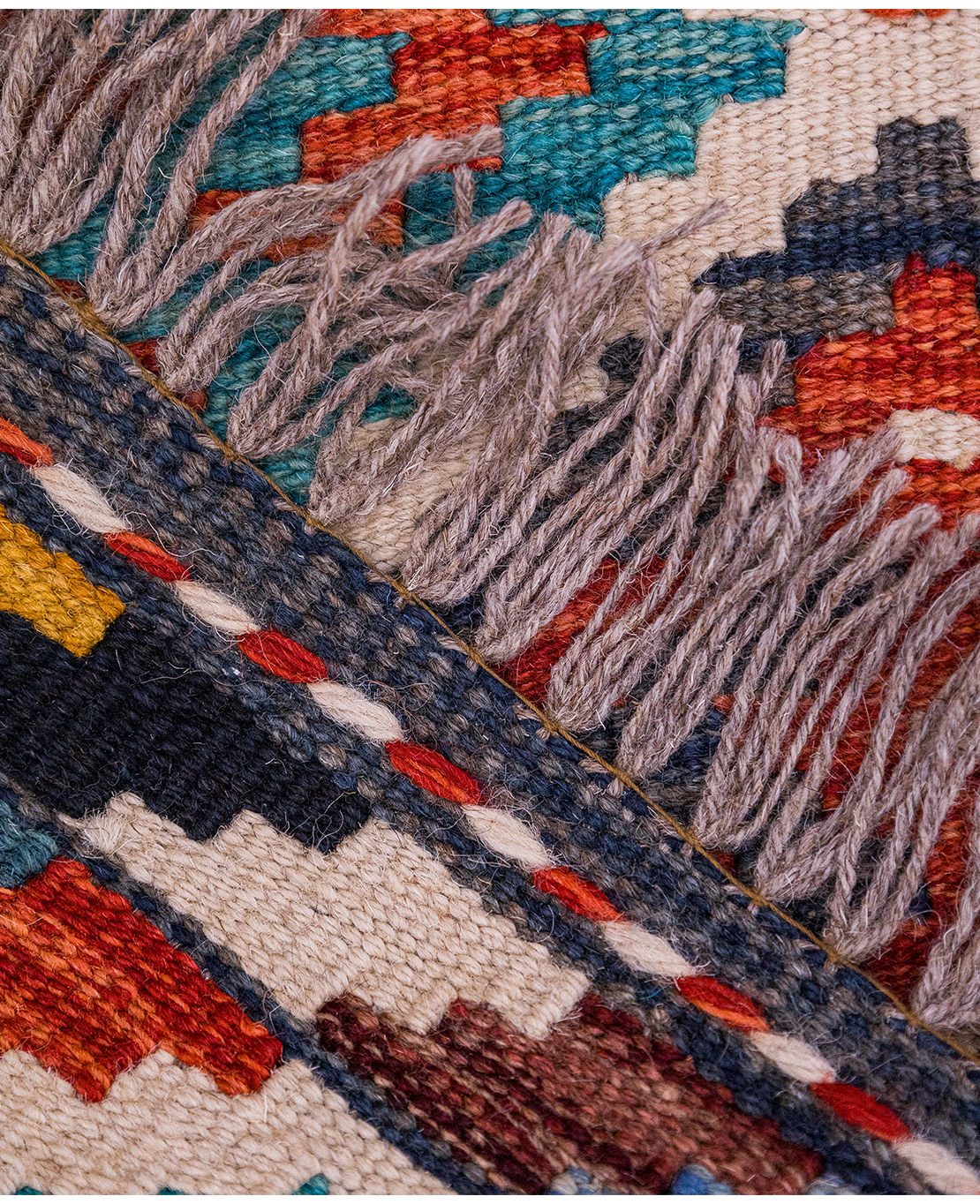 Csobi vintage kézi gyapjú kelim - Image 4