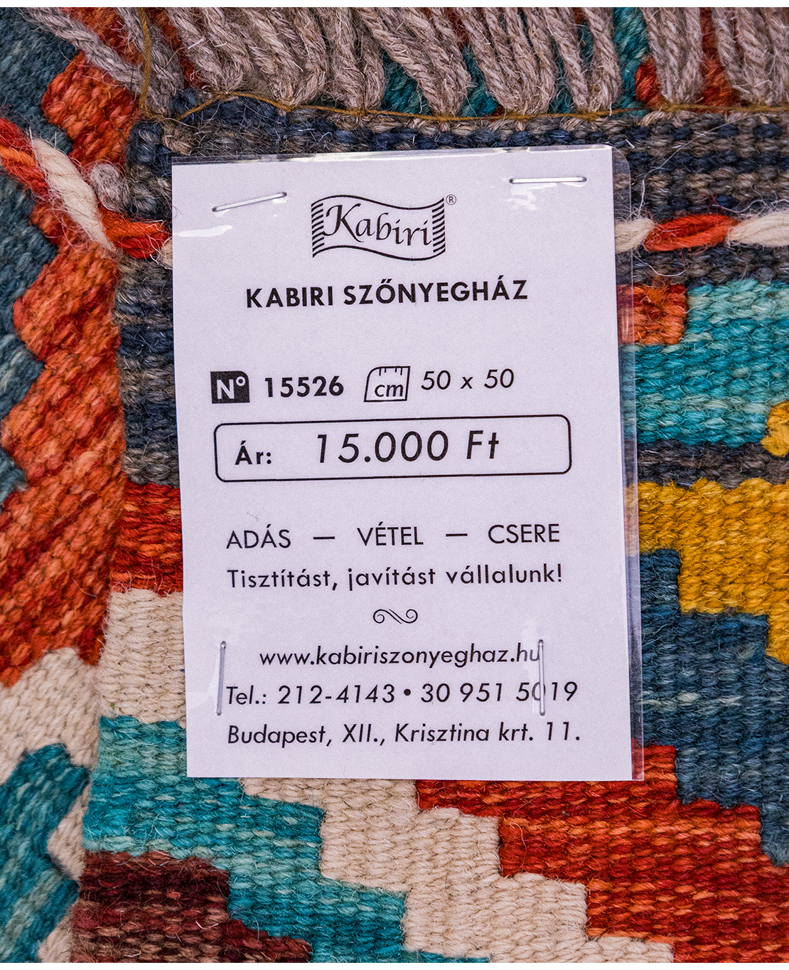 Csobi vintage kézi gyapjú kelim - Image 5