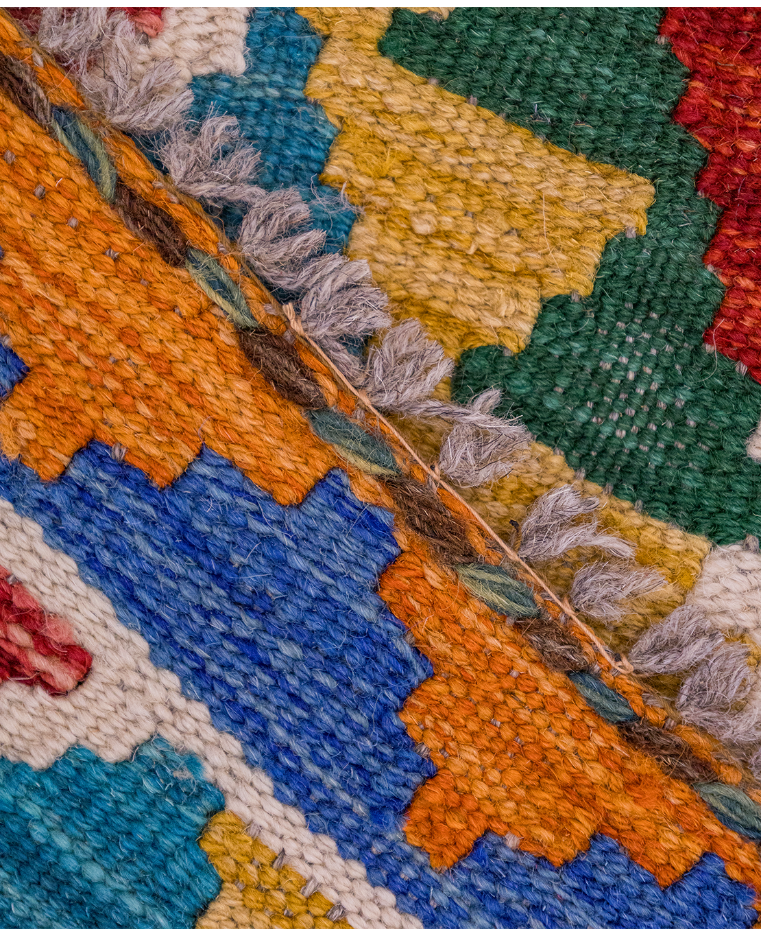 Csobi vintage kézi gyapjú kelim - Image 4