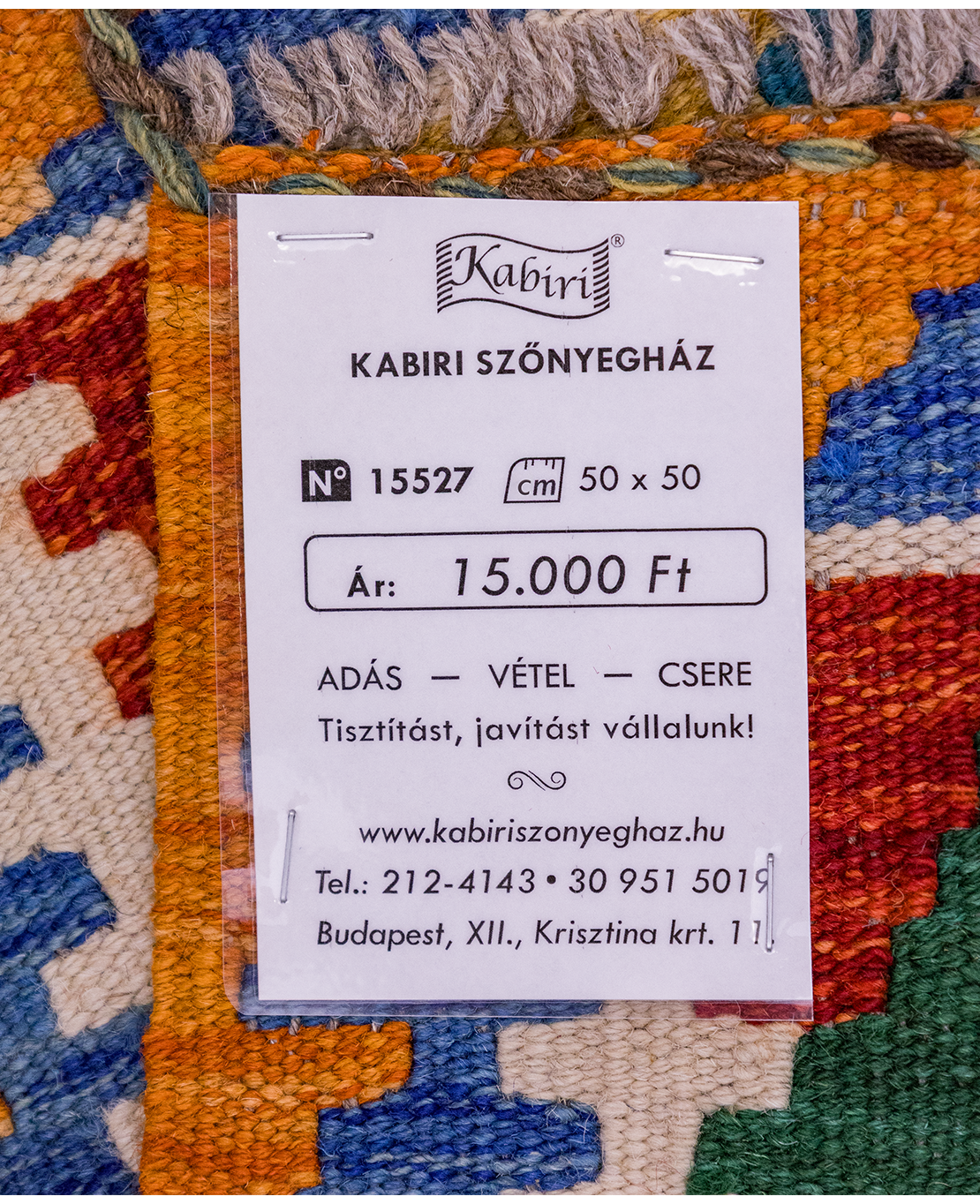 Csobi vintage kézi gyapjú kelim - Image 5