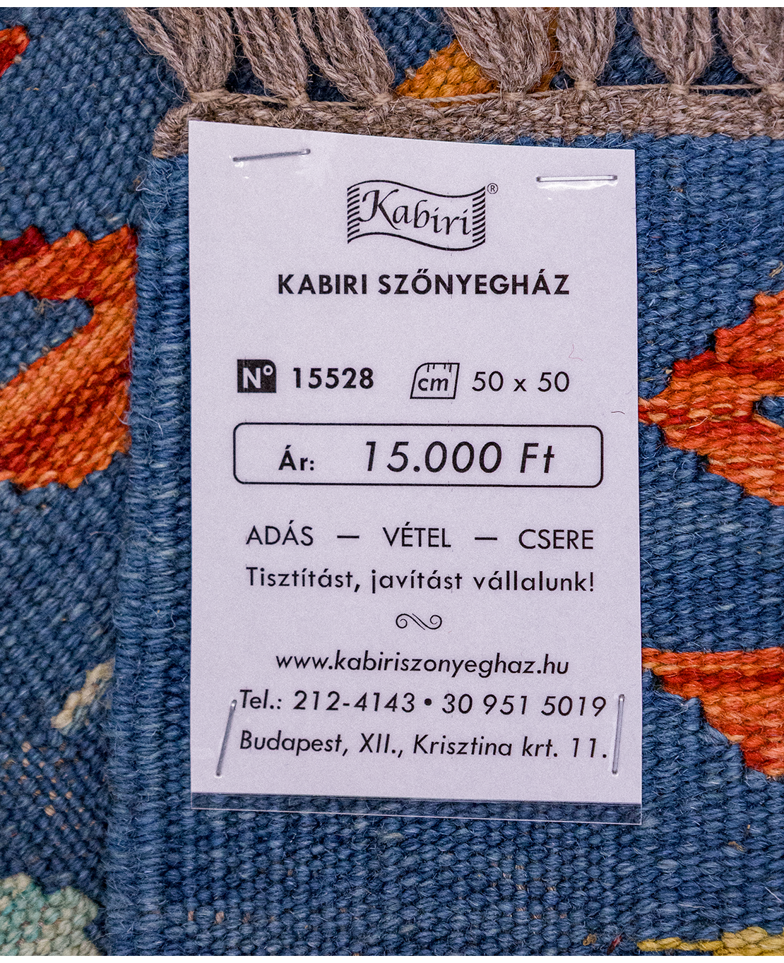 Csobi vintage kézi gyapjú kelim - Image 5