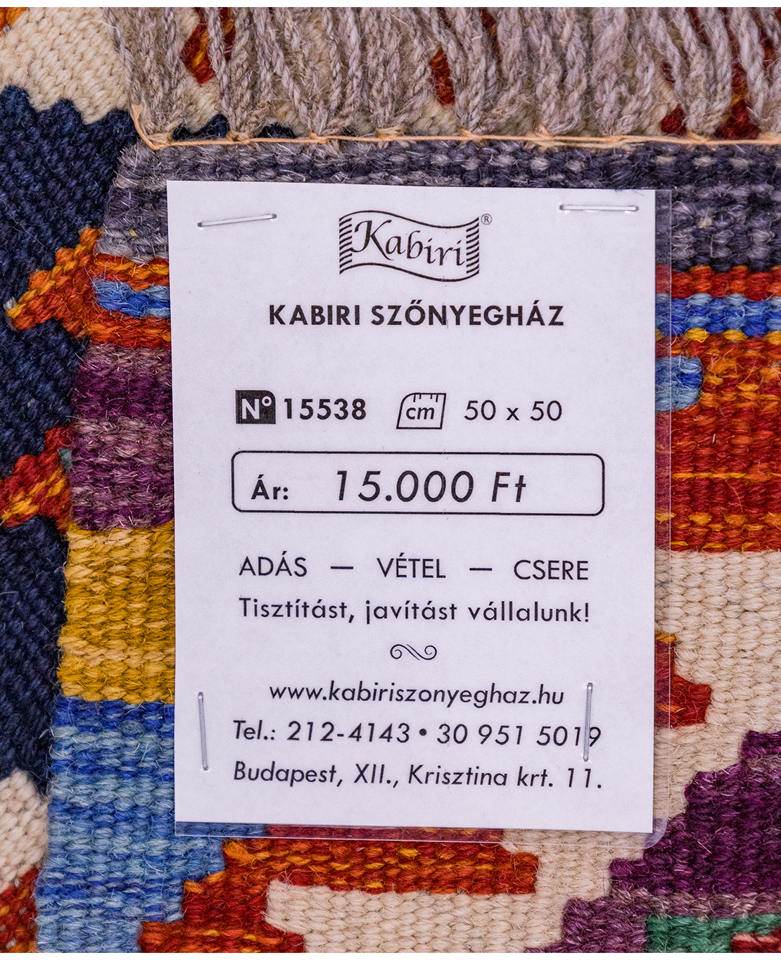 Csobi vintage kézi gyapjú kelim - Image 5