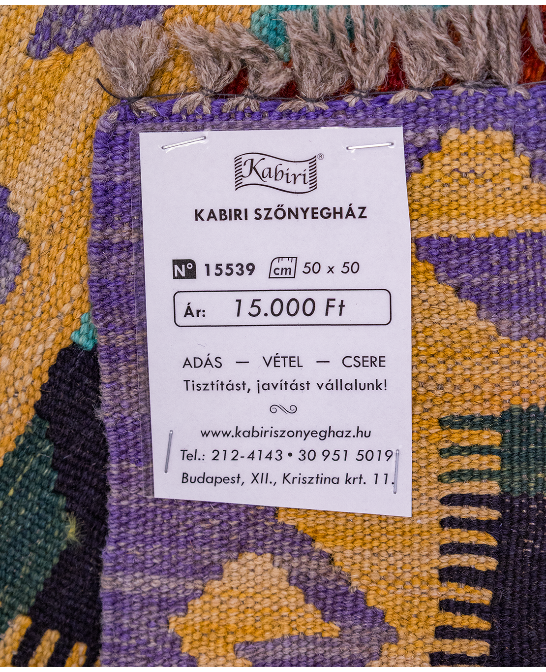 Csobi vintage kézi gyapjú kelim - Image 5