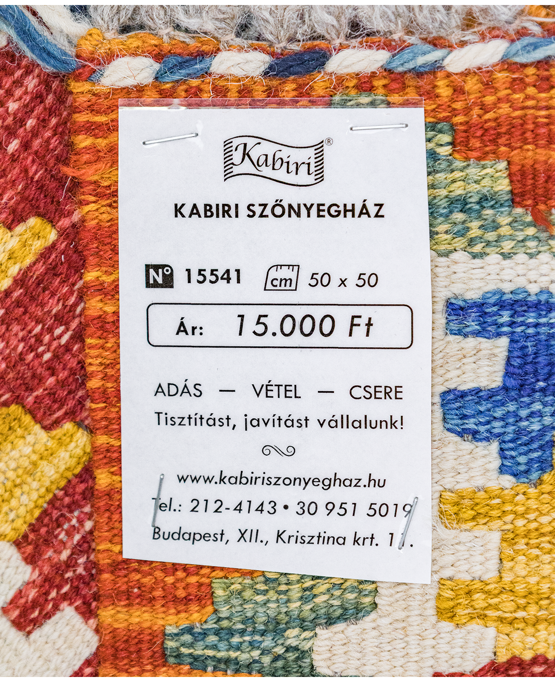 Csobi vintage kézi gyapjú kelim - Image 5