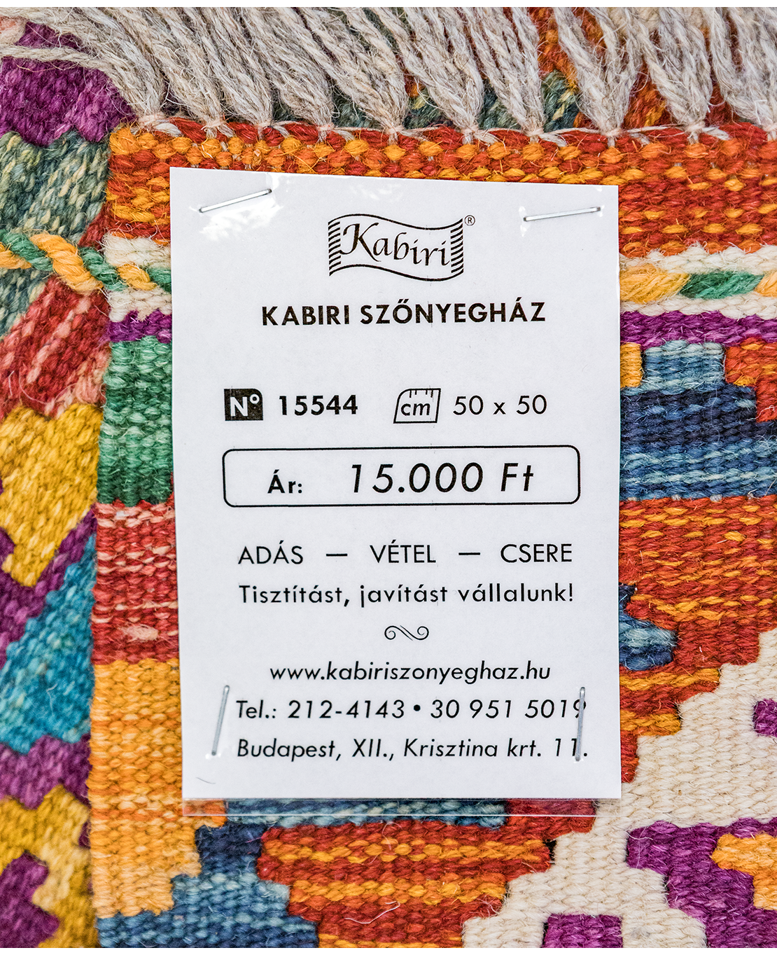 Csobi vintage kézi gyapjú kelim - Image 5