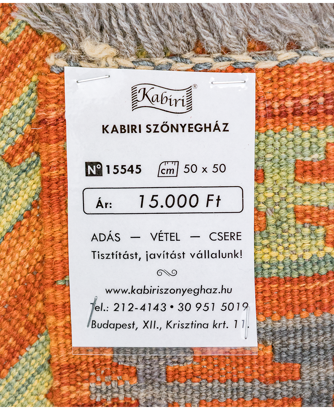 Csobi vintage kézi gyapjú kelim - Image 5