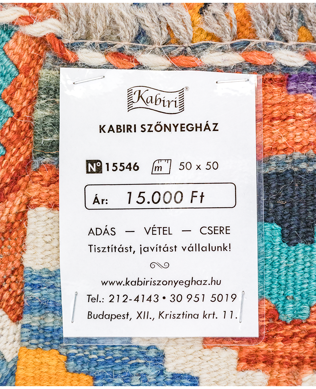 Csobi vintage kézi gyapjú kelim - Image 5