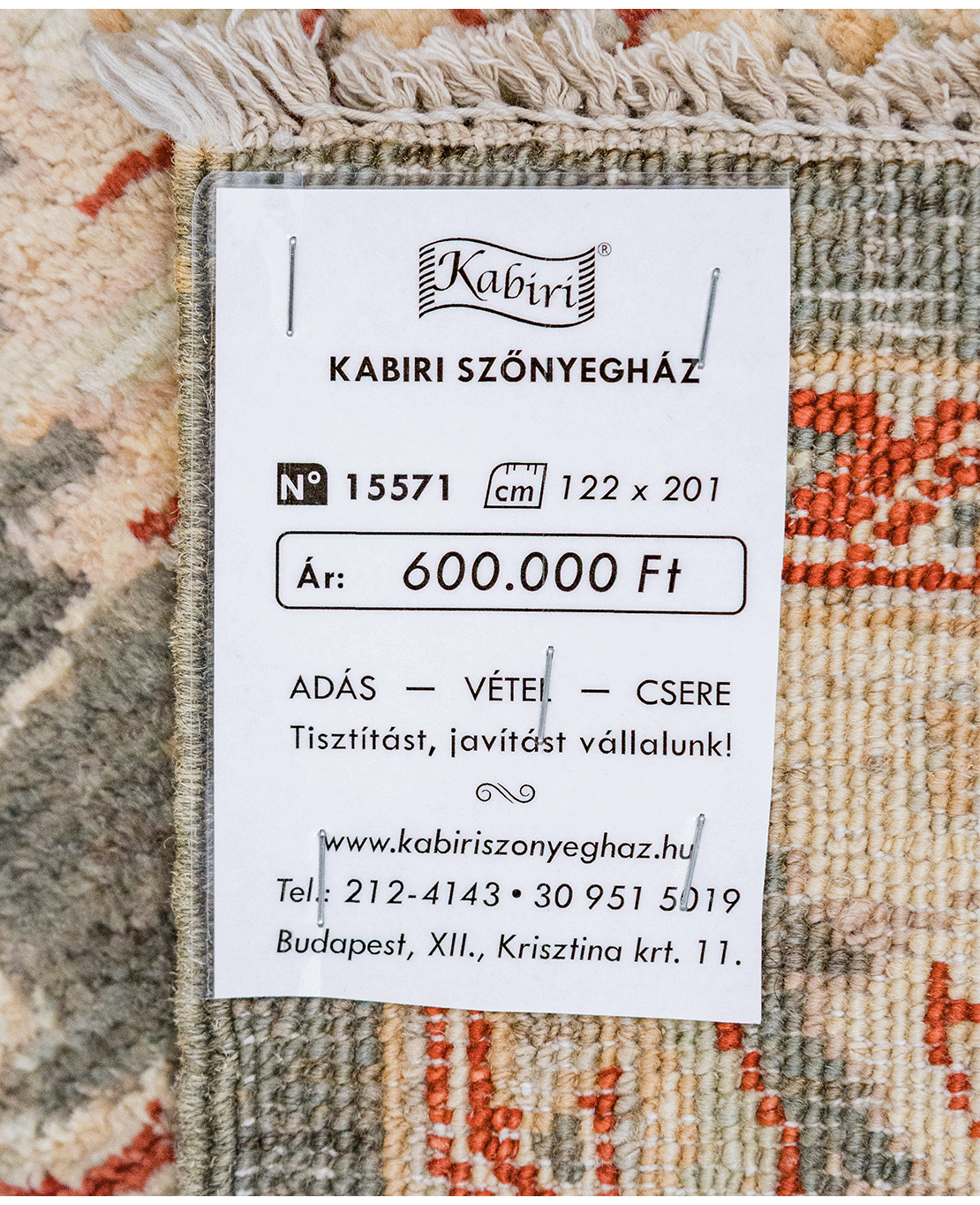 Afgán ziegler kézi gyapjú szőnyeg - Image 6