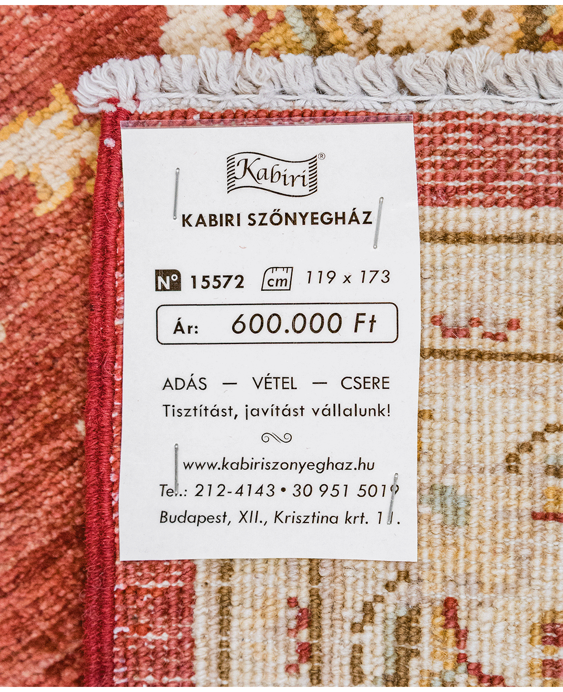 Afgán ziegler kézi gyapjú szőnyeg - Image 6