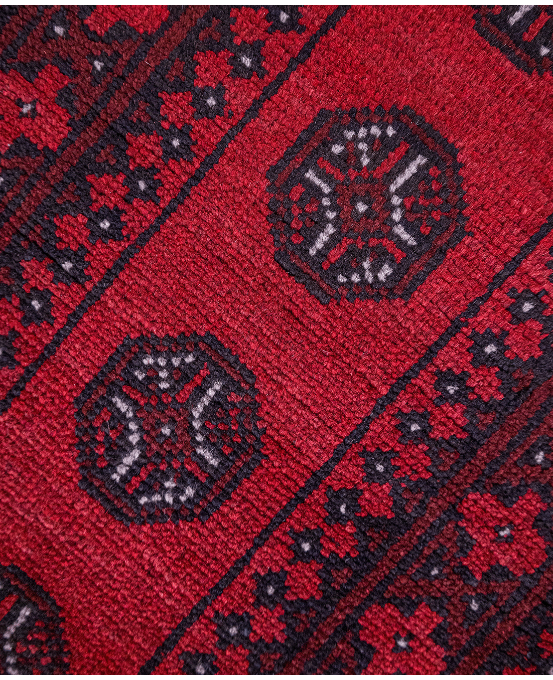 Afgán elefánttalpas bochara kézi gyapjú szőnyeg - Image 6