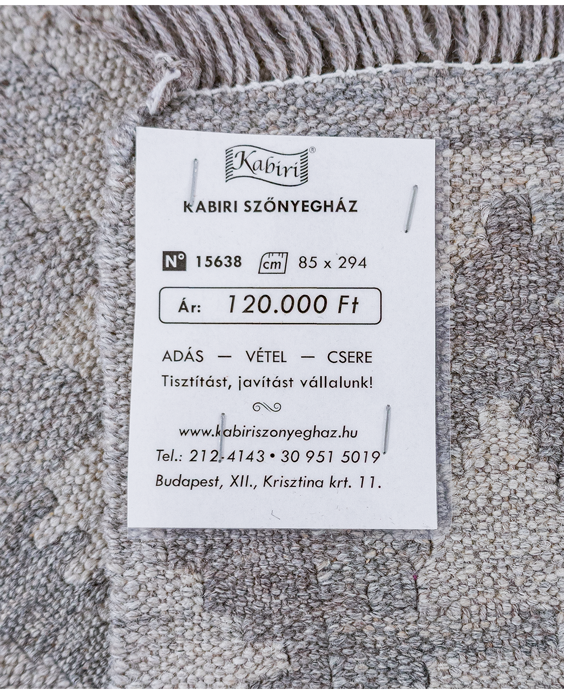 Csobi vintage kézi gyapjú kelim - Image 5