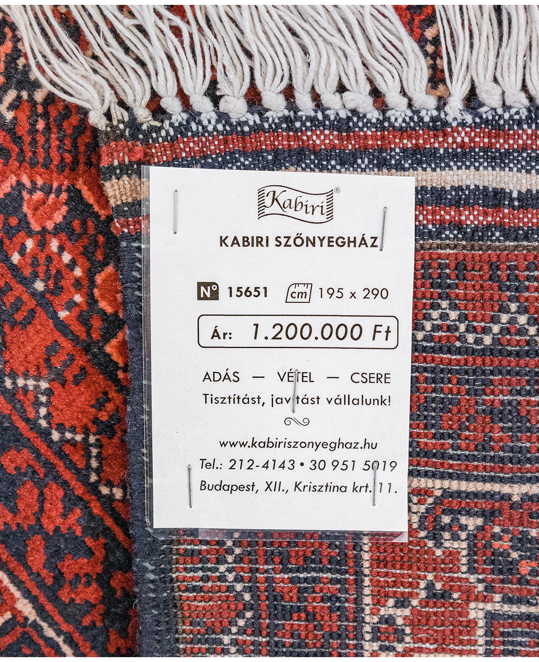 Rózsás bochara kézi gyapjú szőnyeg - Image 7