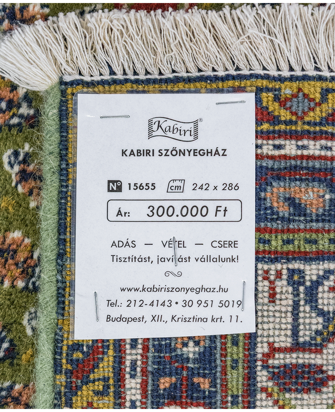 Indiai mahi mintás kézi gyapjú szőnyeg - Image 6
