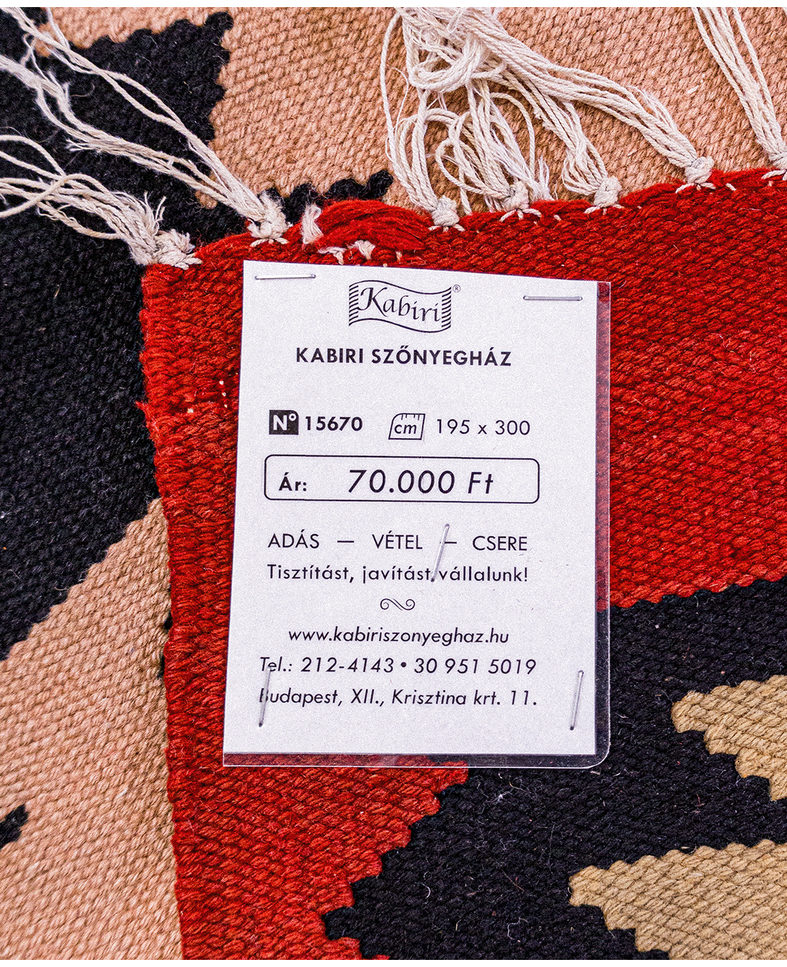 Torontál handwoven wool kilim - Image 5