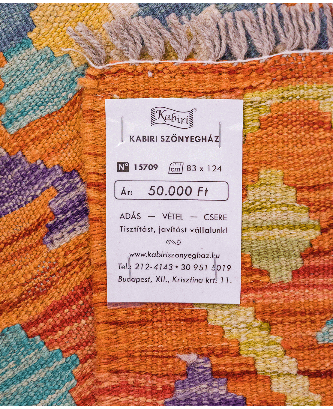 Chobi hand-made wool kilim - Image 5