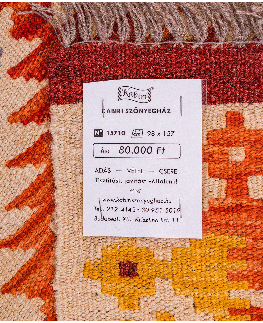 Chobi hand-made wool kilim - Image 5