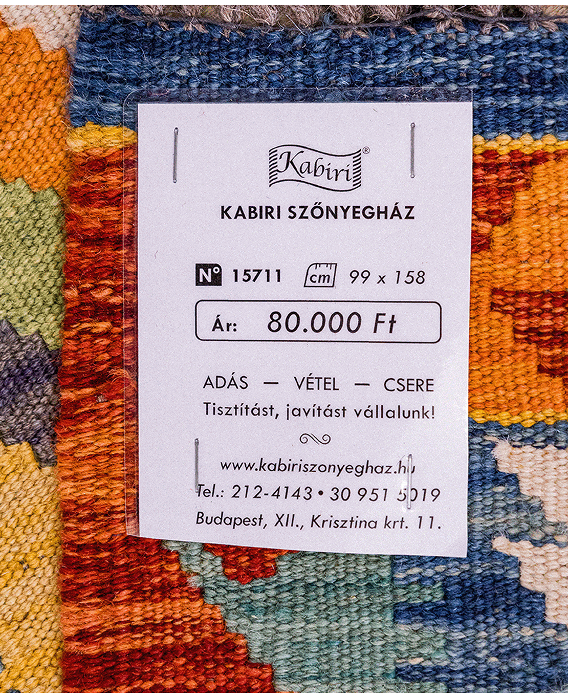 Chobi hand-made wool kilim - Image 5