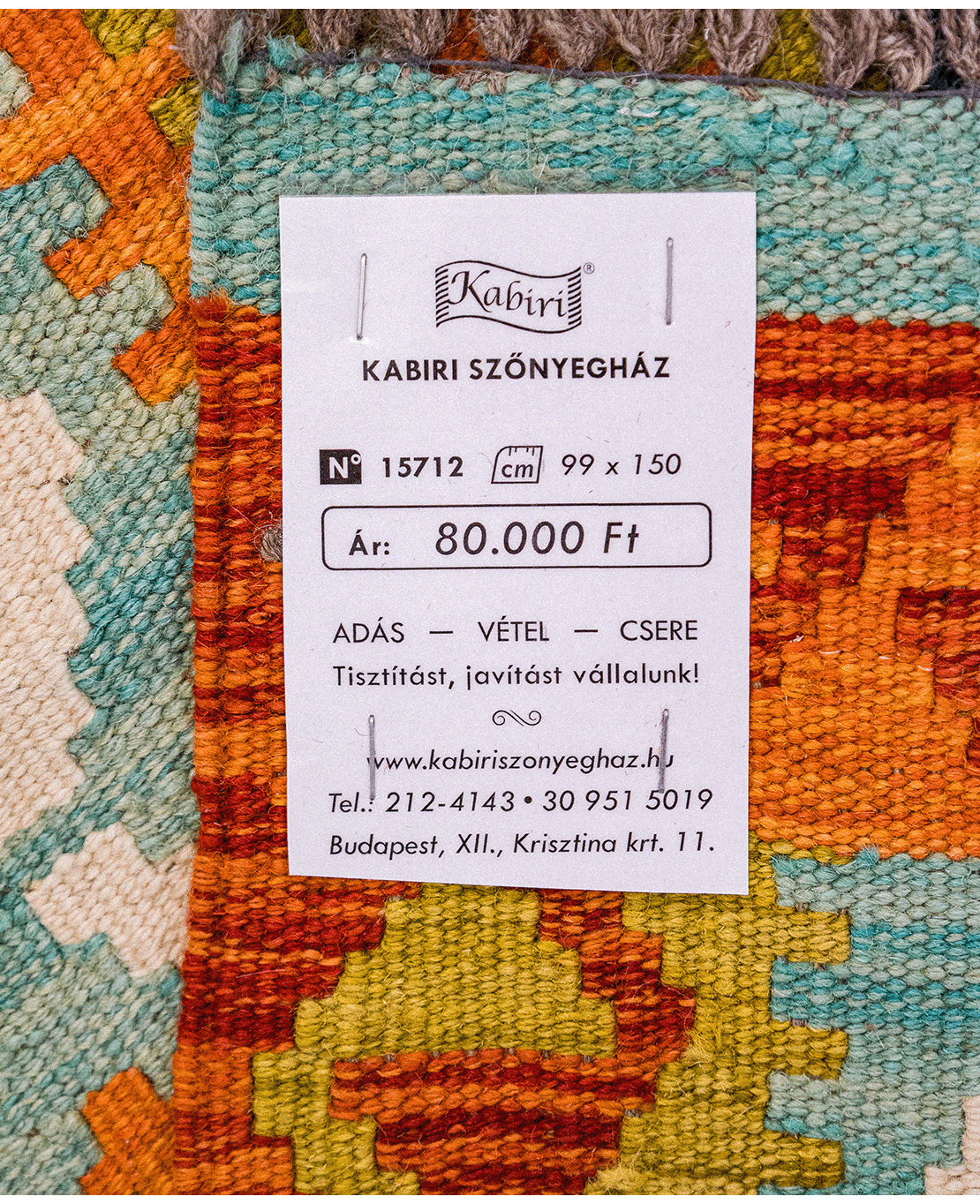 Chobi hand-made wool kilim - Image 5