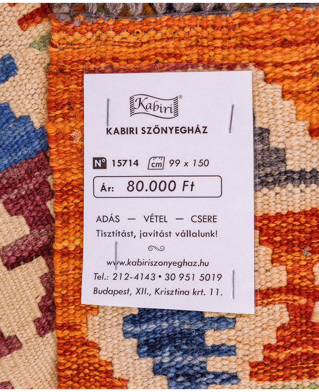 Chobi hand-made wool kilim - Image 5