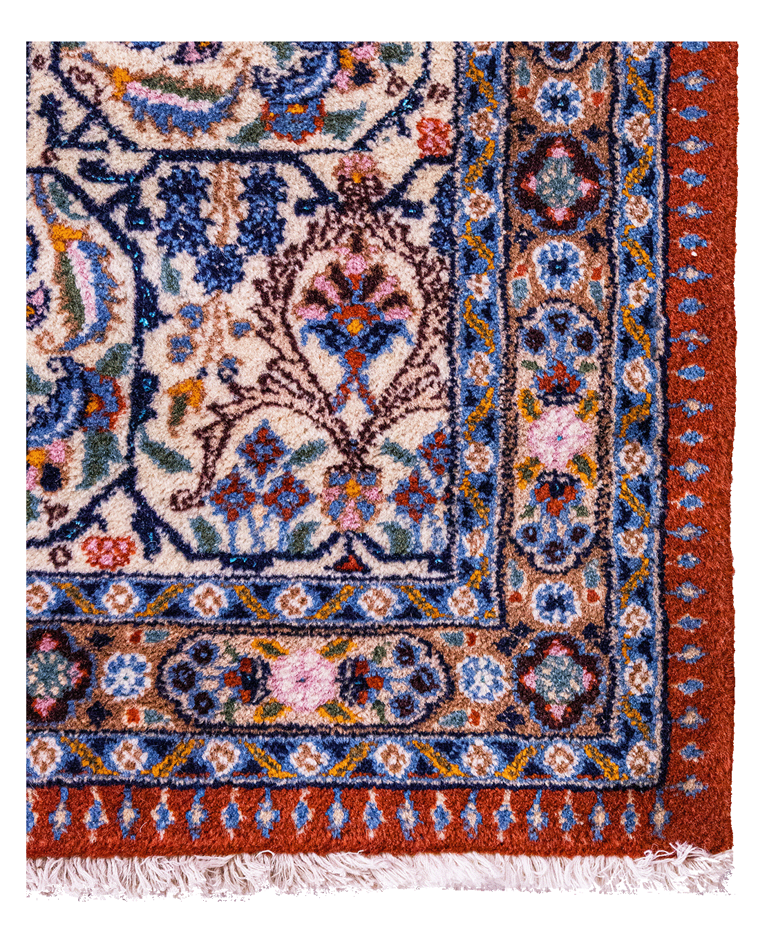 Iranian Tabriz handmade wool rug with silk outlines - Image 2