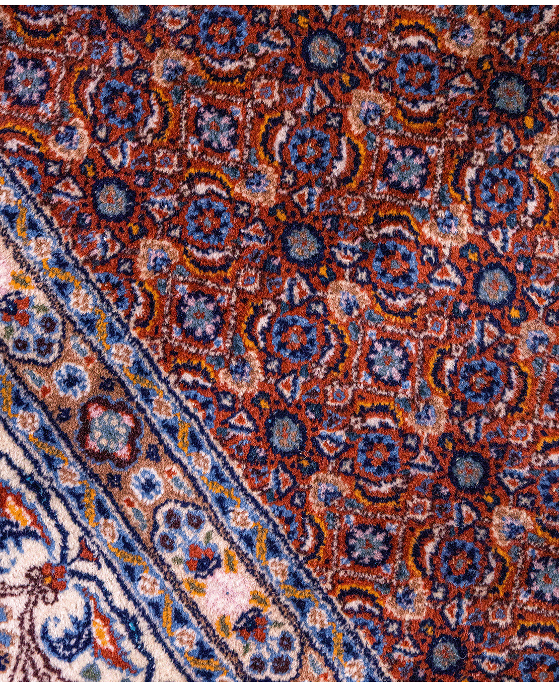 Iranian Tabriz handmade wool rug with silk outlines - Image 3