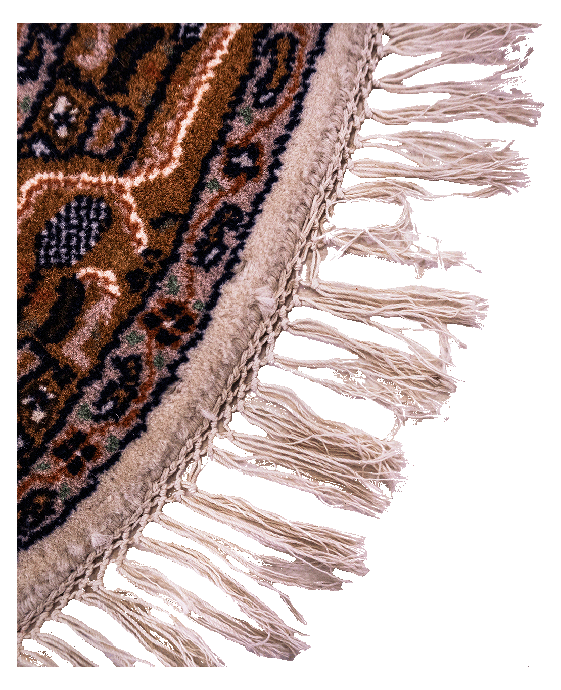 Iranian mahi-pattern handmade wool round rug - Image 2