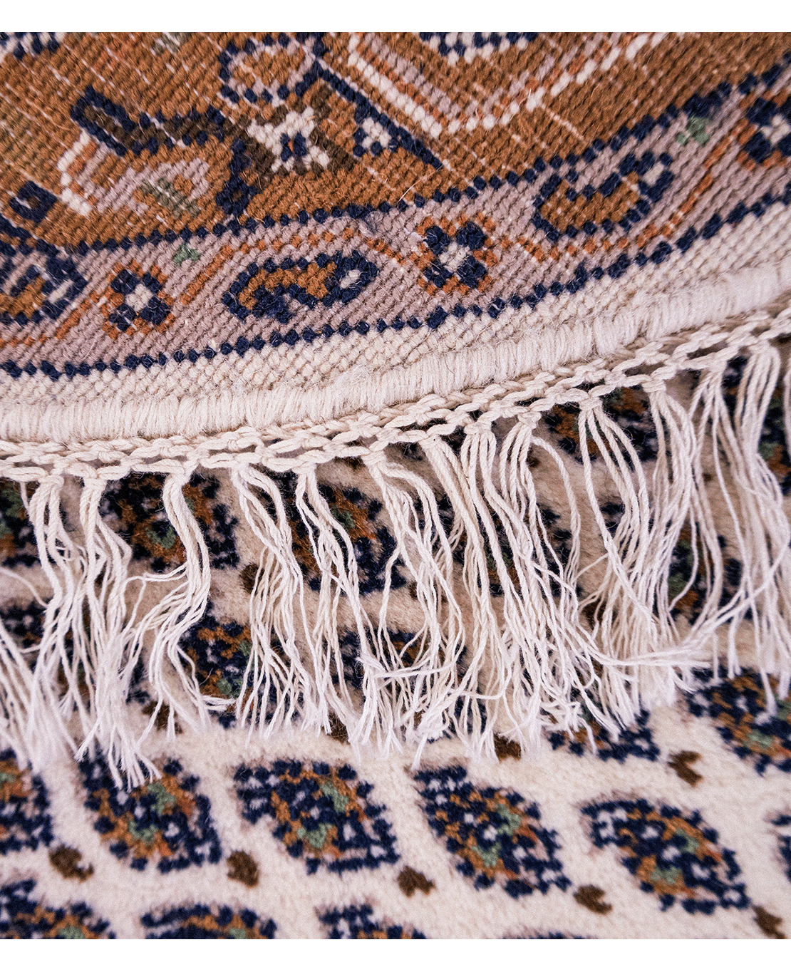 Iranian mahi-pattern handmade wool round rug - Image 4