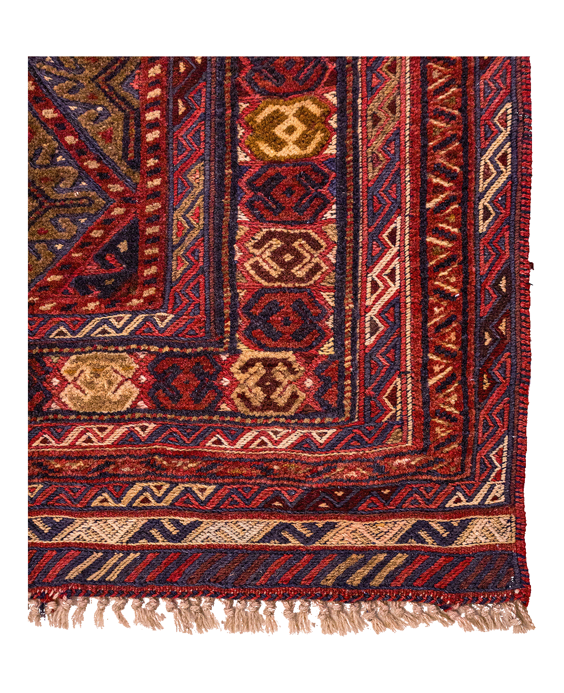 Afghan Nachoni handmade mixed-technique wool rug - Image 2