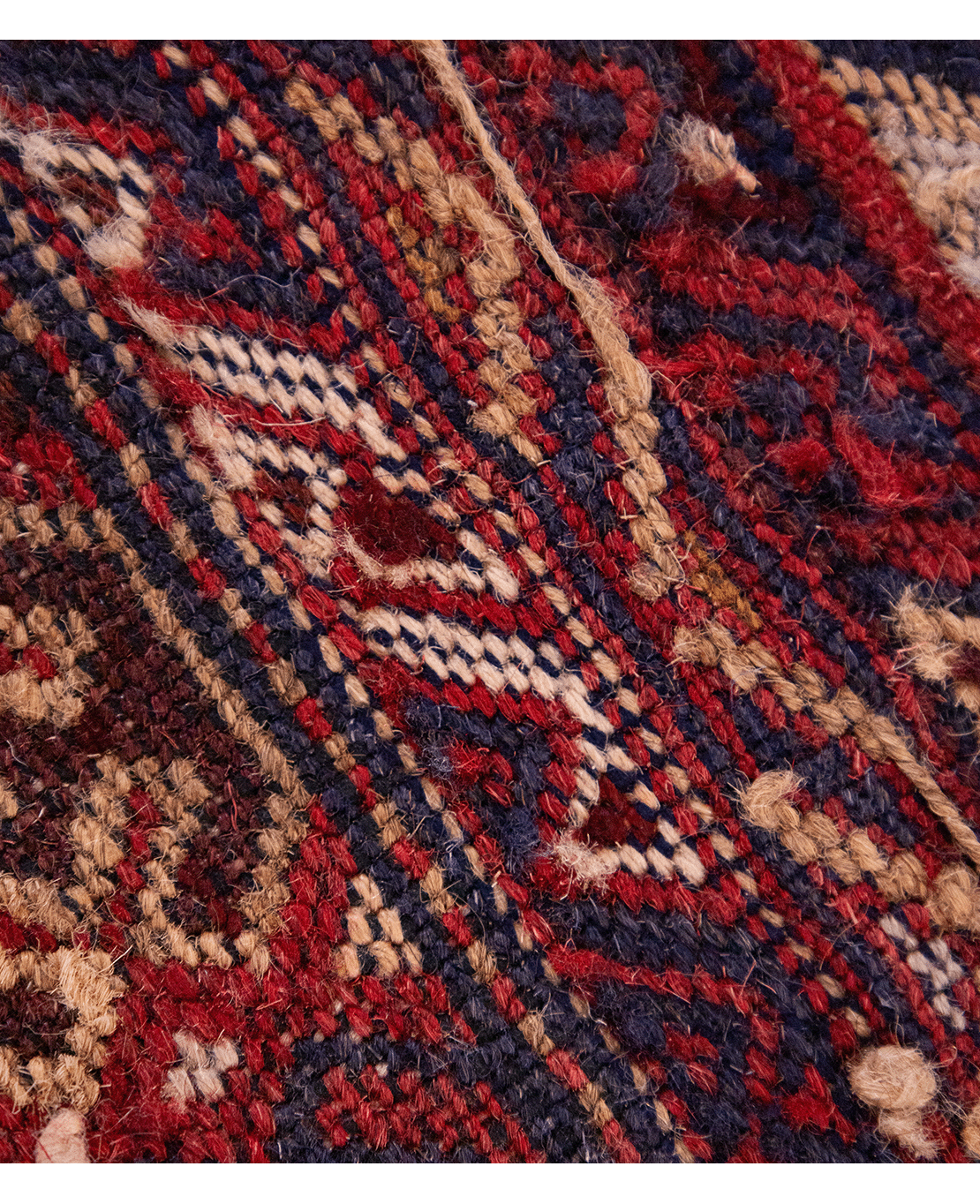 Afghan Nachoni handmade mixed-technique wool rug - Image 5