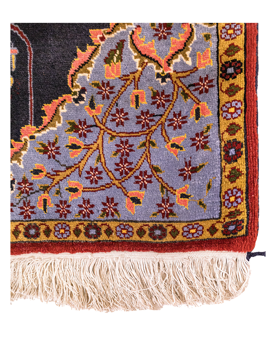 Iranian Isfahan handmade wool wall rug - Image 2