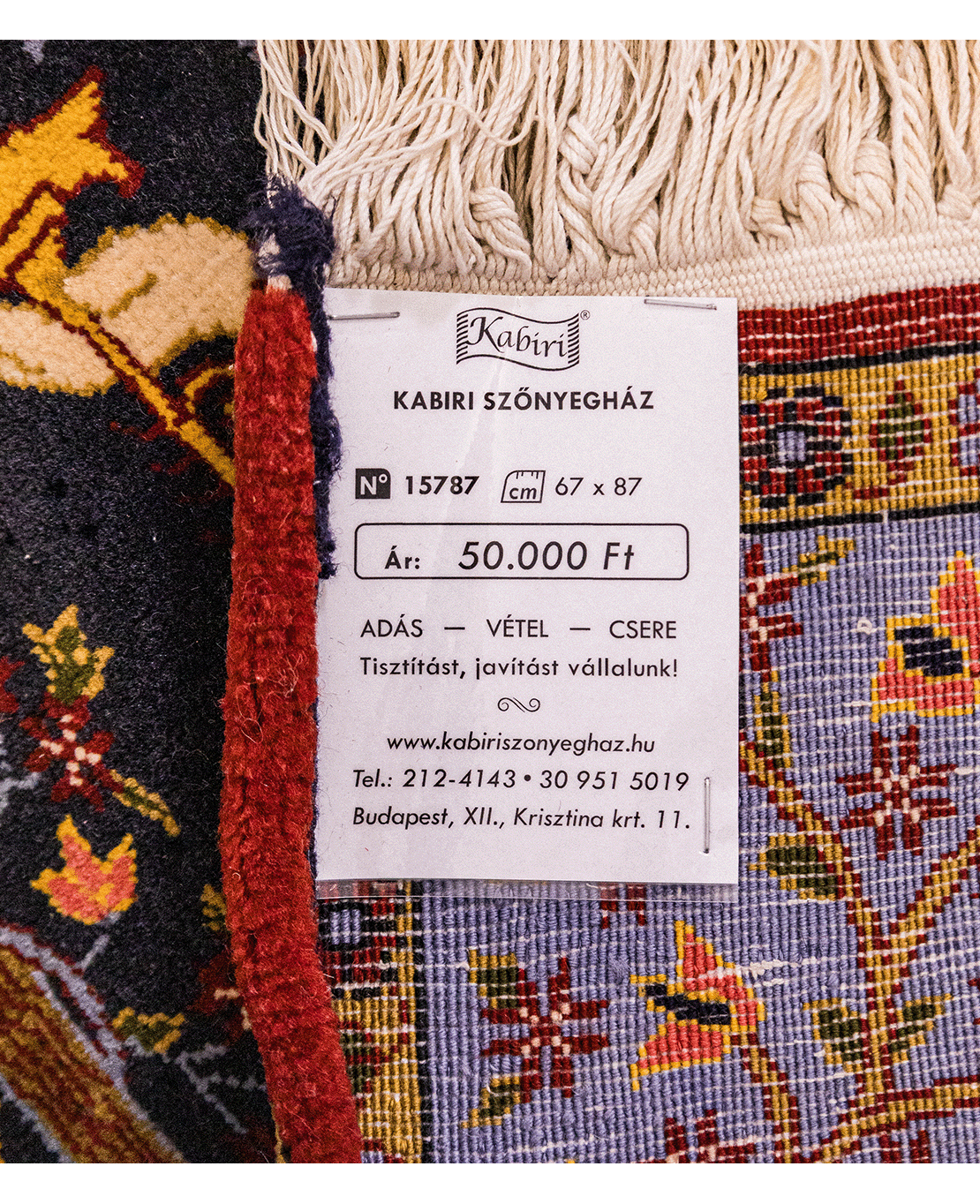 Iranian Isfahan handmade wool wall rug - Image 6