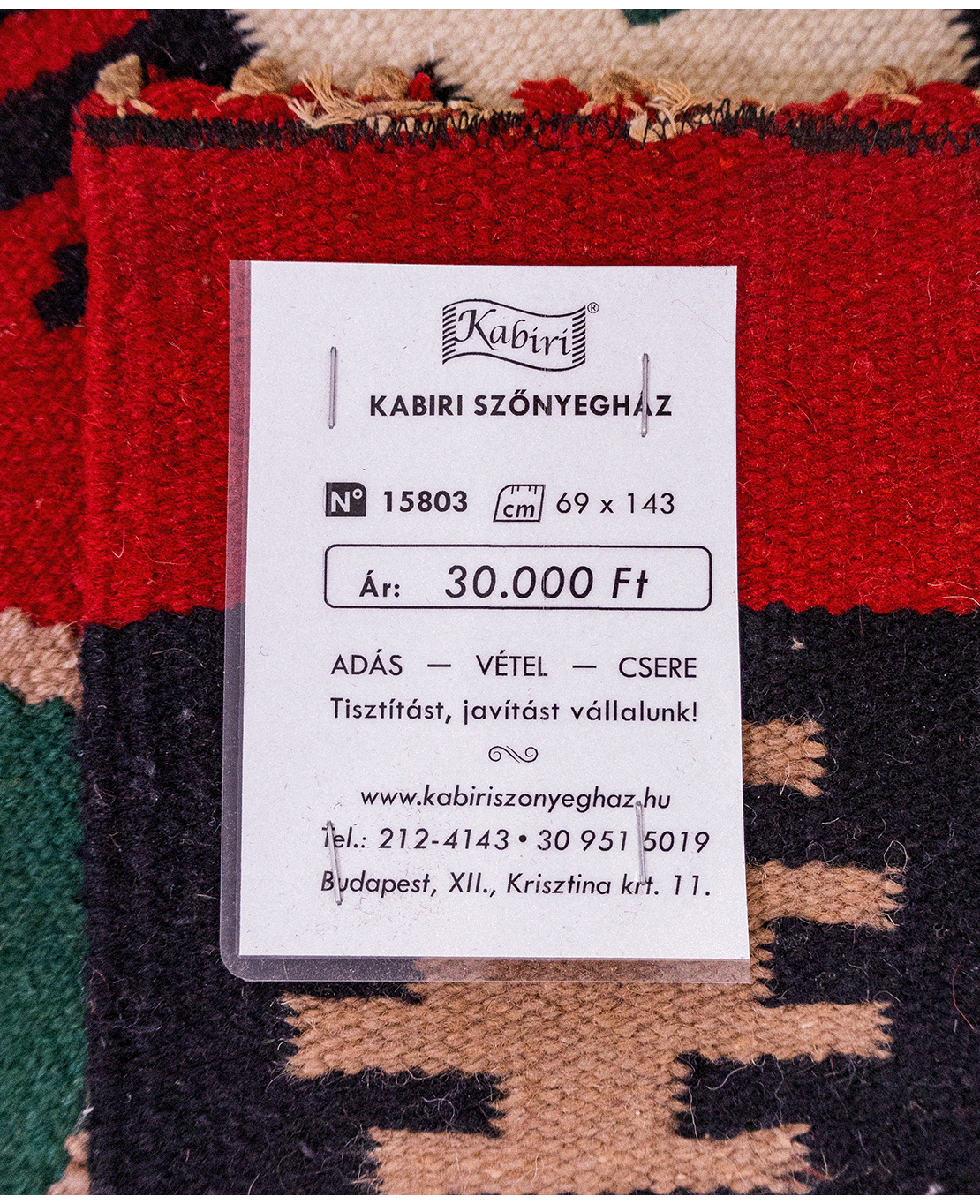Torontál handwoven wool kilim - Image 5