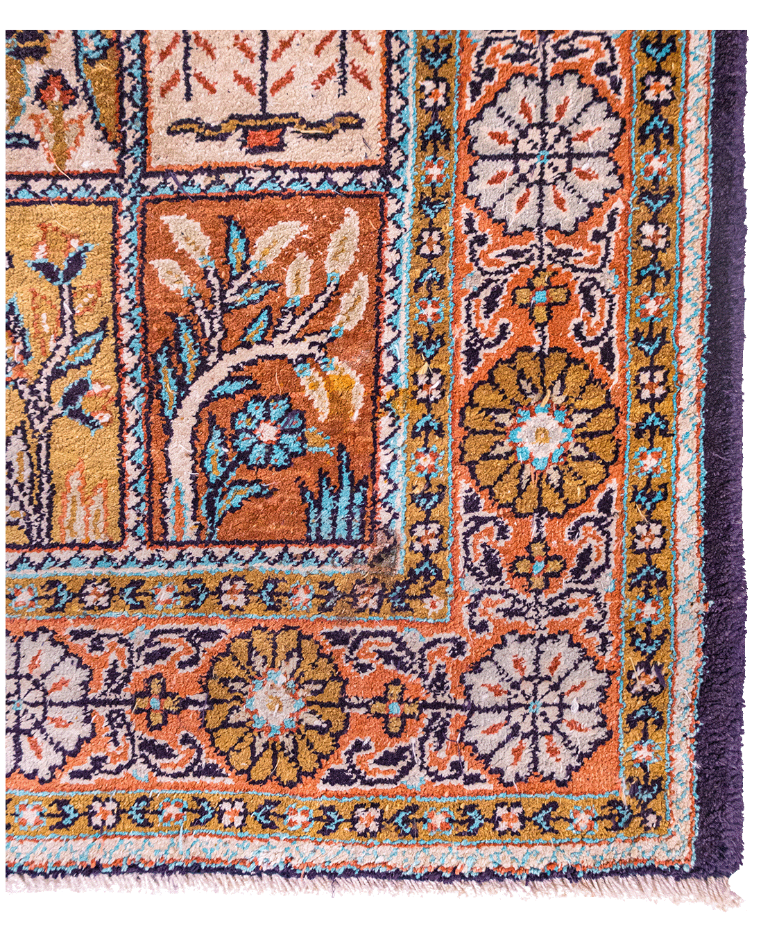 Pakistani Kashmiri handmade silk rug - Image 2