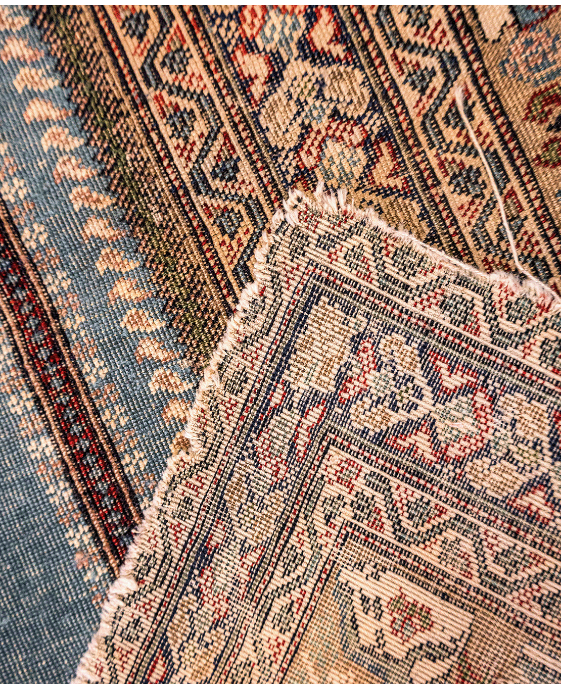 Turkish usak handmade wool rug - Image 4