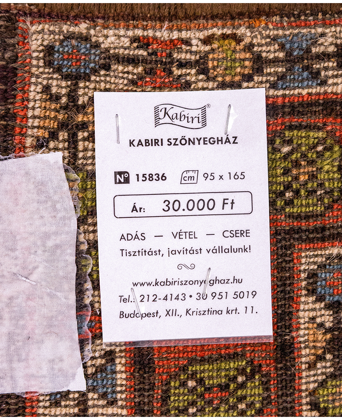 Transylvanian hand-knotted wool rug - Image 6