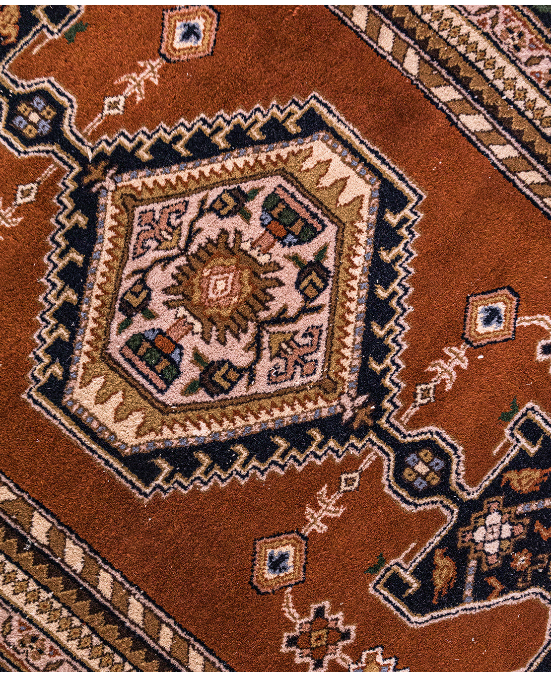 Indian Kazak hand-knotted wool rug - Image 3